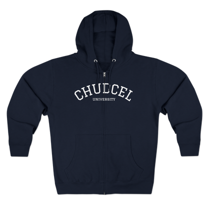 Chudcel University Zip Hoodie