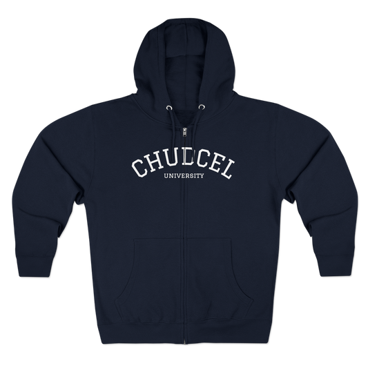 Chudcel University Zip Hoodie